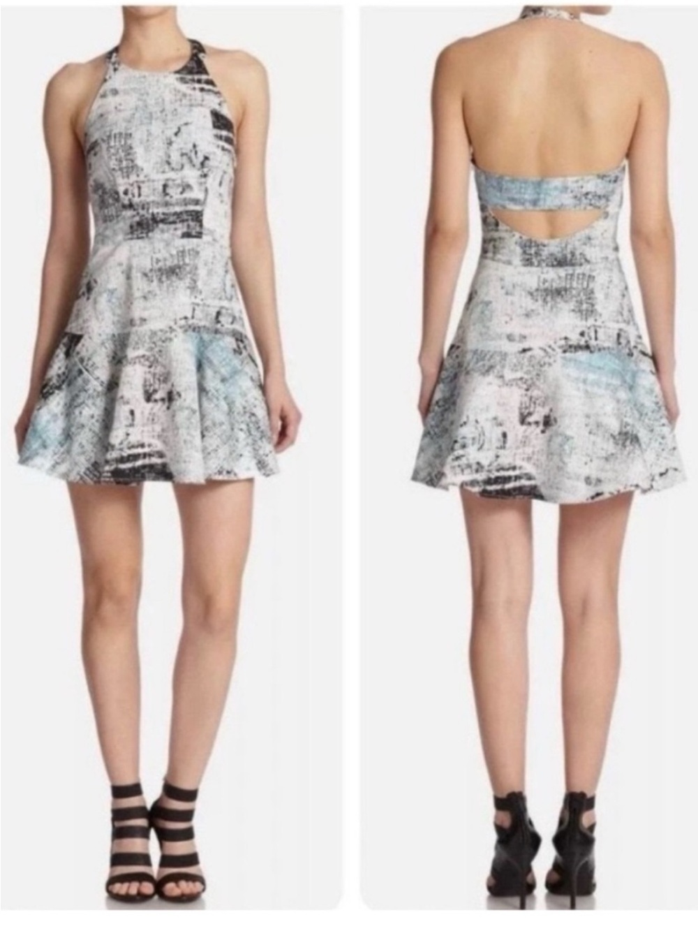 PARKER Leona Abstract Print Halter Cutout Flare
Versatile Dress Size S